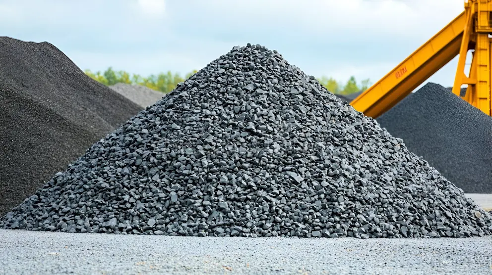 Pile of gravel for material hauling