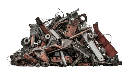 Pile of scrap metal for pickup